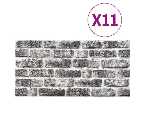 Panouri de perete 3d, model cărămidă, gri închis, 11 buc., eps, 2 image