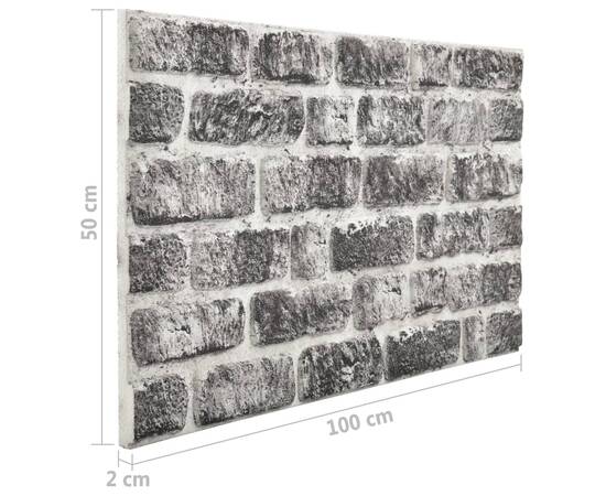 Panouri de perete 3d, model cărămidă, gri închis, 11 buc., eps, 8 image