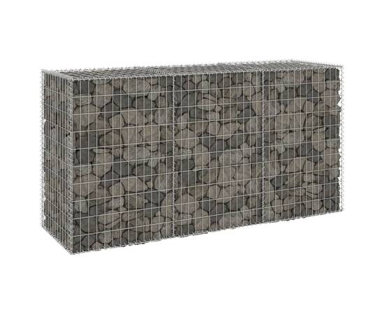 Perete gabion cu capace, 200 x 60 x 100 cm, oțel galvanizat