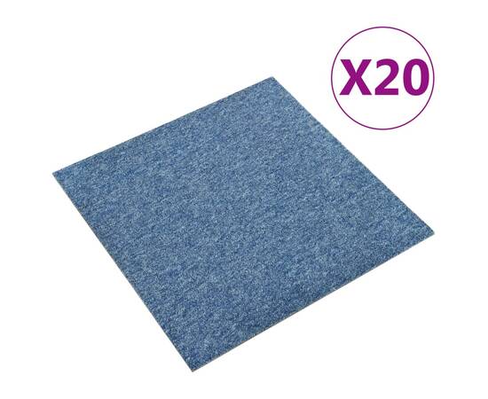 Plăci de pardoseală, 20 buc., albastru, 50 x 50 cm, 5 m²