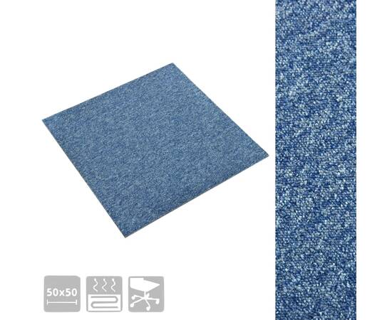 Plăci de pardoseală, 20 buc., albastru, 50 x 50 cm, 5 m², 3 image