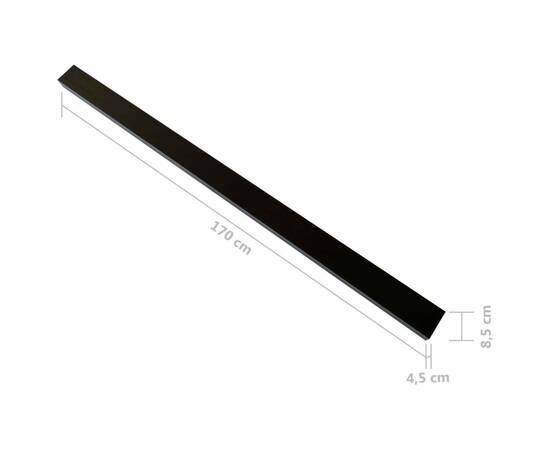 Grindă de terasă, 6 buc., negru, 170x8,5x4,5 cm, wpc, 8 image