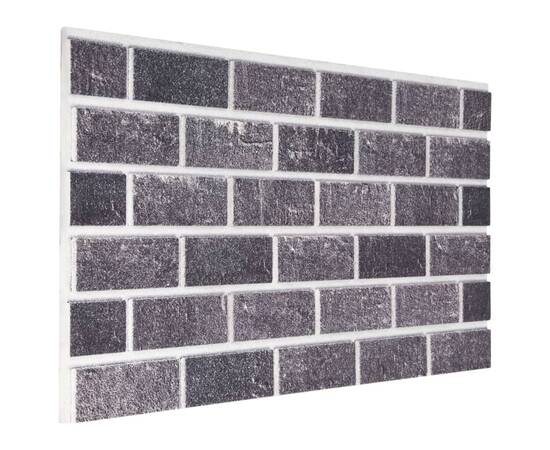 Panouri de perete 3d, model cărămidă, negru & gri, 10 buc., eps, 4 image