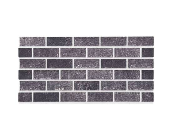 Panouri de perete 3d, model cărămidă, negru & gri, 10 buc., eps, 5 image
