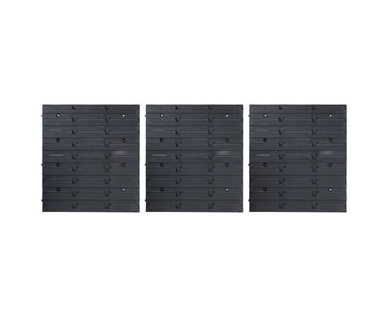 Set cutii depozitare, 48 piese, panouri perete, albastru&negru, 3 image