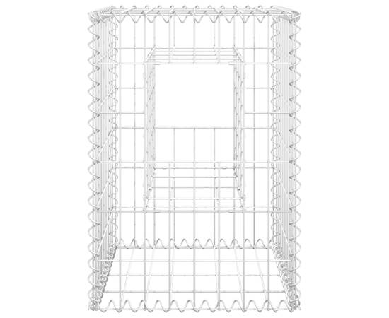 Stâlpi tip coș gabion, 2 buc., 40x40x60 cm, fier, 4 image