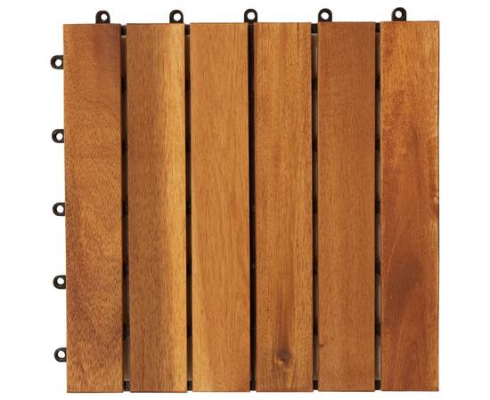 Set dale din lemn de salcâm cu model vertical 30 x 30 cm, 30 buc., 5 image