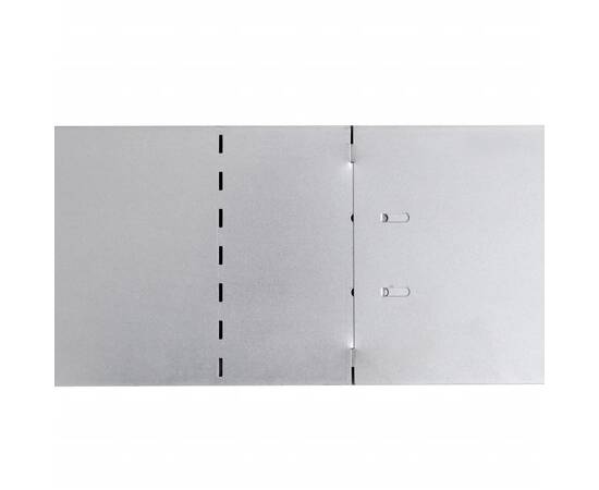 Set gard gazon plăci flexibile 10 buc. 100x14 cm oțel zincat, 6 image