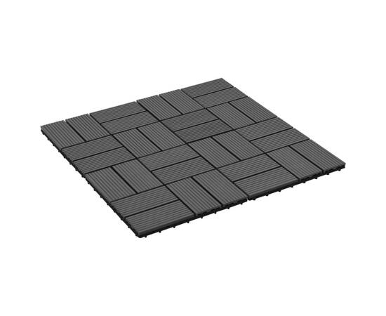 Plăci de pardoseală, 22 buc., negru, 30 x 30 cm, wpc, 2 mp, 2 image