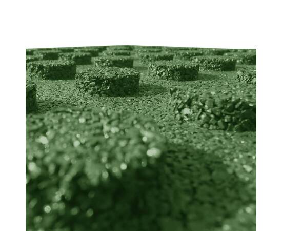 Plăci de protecție la cădere 12 buc, verde, 50x50x3 cm, cauciuc, 6 image
