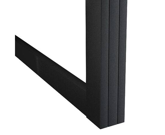 Ușă glisantă, negru, 102,5x205 cm, aluminiu și sticlă esg, 7 image