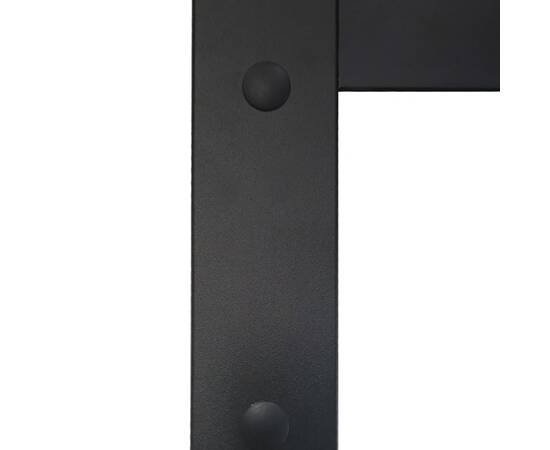 Ușă glisantă, negru, 90x205 cm, aluminiu și sticlă esg, 6 image