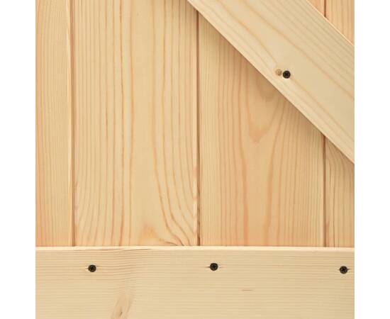 Ușă glisantă cu set feronerie, 80x210 cm, lemn masiv de pin, 4 image