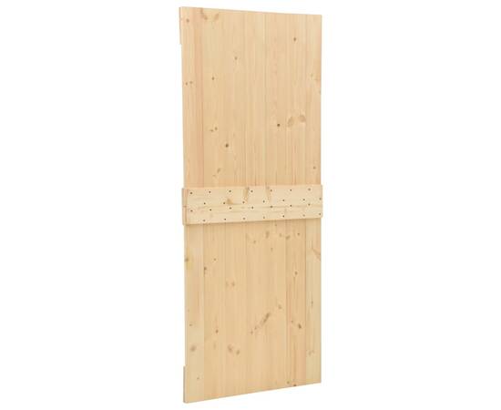 Ușă glisantă cu set feronerie, 80x210 cm, lemn masiv de pin, 9 image