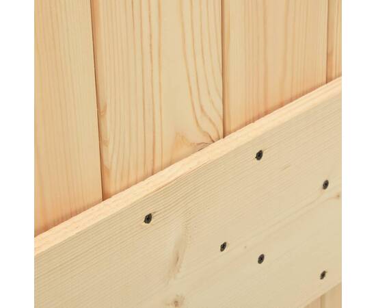 Ușă glisantă cu set feronerie, 100x210 cm, lemn masiv de pin, 3 image