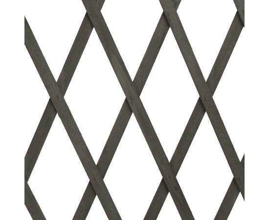 Gard cu zăbrele de grădină, gri, 180x100 cm, lemn de brad, 6 image