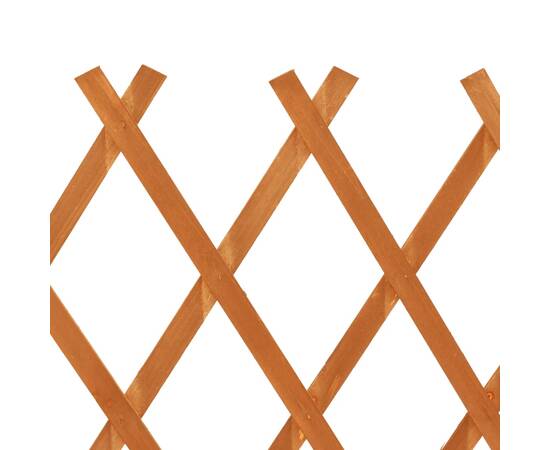 Gard cu zăbrele de grădină, portocaliu, 120x90 cm, lemn de brad, 6 image