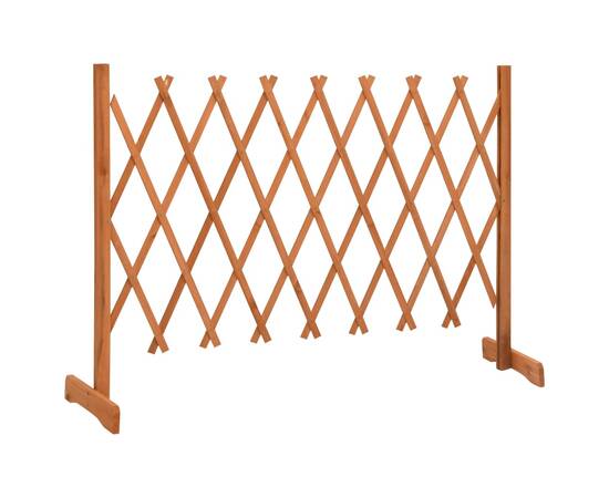 Gard cu zăbrele de grădină, portocaliu, 150x80 cm, lemn de brad, 2 image