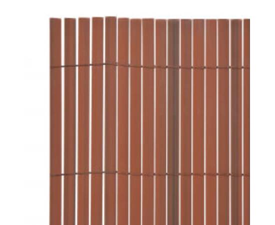 Gard pentru grădină cu 2 fețe, maro, 110x300 cm, 5 image