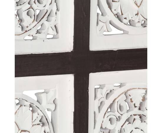 Panouri perete sculptate manual, maro/alb, 40x40x1,5 cm, mdf, 2 image