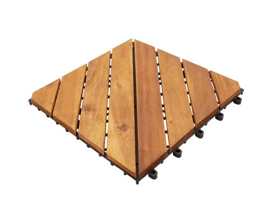Plăci pardoseală, 10 buc., 30x30 cm, lemn masiv de acacia, 2 image