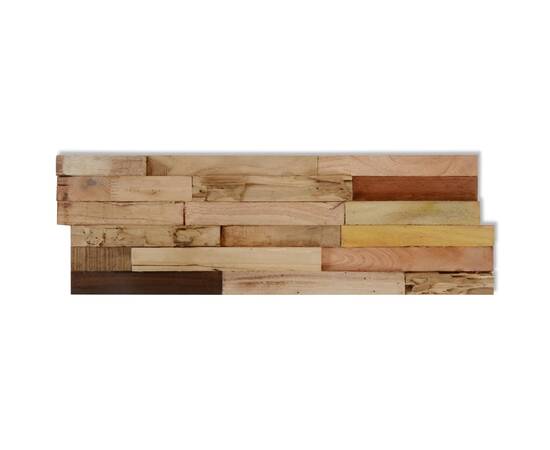Panouri placare pereți, 10 buc., 1,03 m², lemn de tec reciclat, 6 image