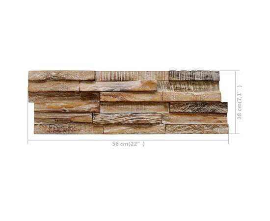 Panouri placare pereți 3d, 10 buc., 1,01 m², lemn masiv de tec, 5 image