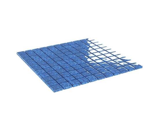 Plăci mozaic, 11 buc., albastru, 30x30 cm, sticlă, 4 image