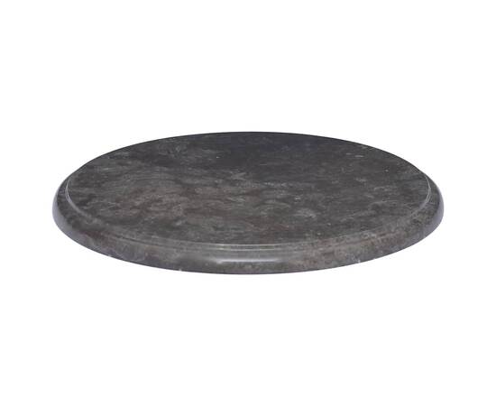 Blat de masă, negru, Ø40x2,5 cm, marmură, 3 image