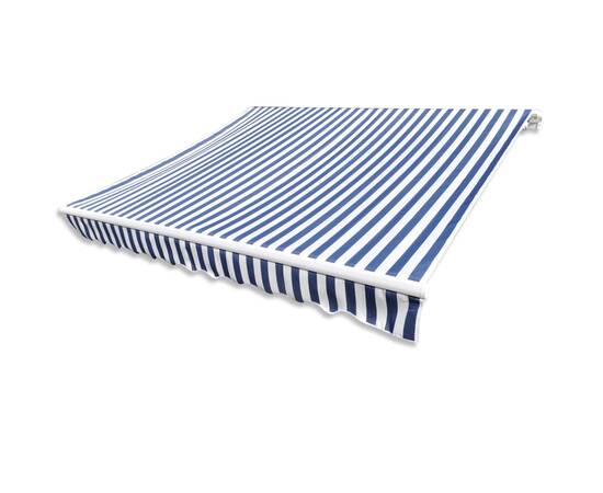 Pânză copertină albastru & alb 6 x 3 m (cadrul nu este inclus), 2 image