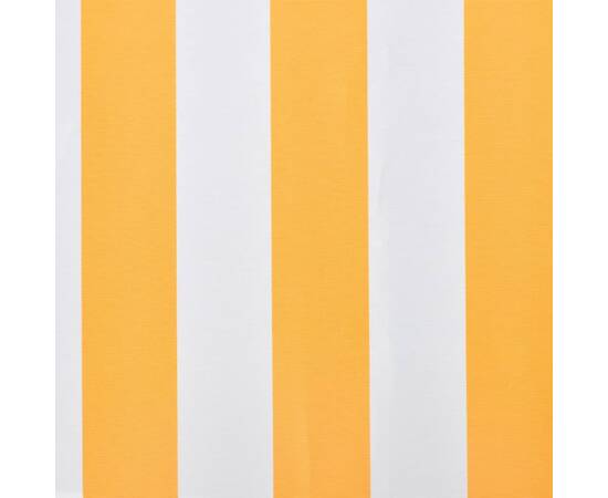 Pânză copertină galben floarea-soarelui&alb 6x3 m (cadrul nu este inclus), 3 image