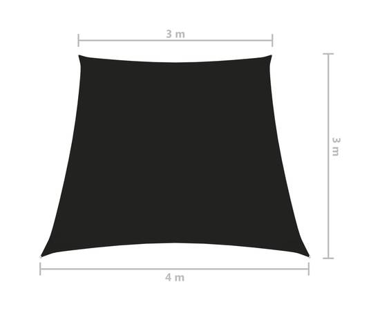 Pânză parasolar, negru, 3/4x3 m, țesătură oxford, trapez, 6 image