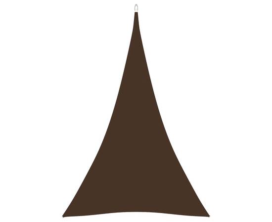 Parasolar, maro, 4x5x5 m, țesătură oxford, triunghiular