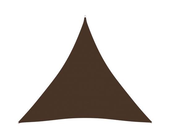 Parasolar, maro, 5x5x5 m, țesătură oxford, triunghiular