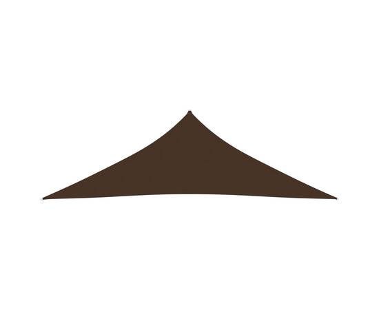 Parasolar, maro, 5x5x6 m, țesătură oxford, triunghiular, 3 image