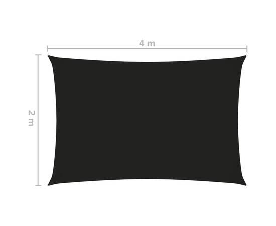 Parasolar, negru, 2x4 m, țesătură oxford, dreptunghiular, 6 image
