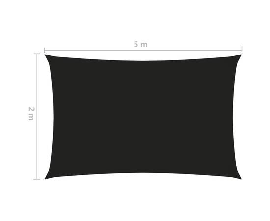 Parasolar, negru, 2x5 m, țesătură oxford, dreptunghiular, 6 image