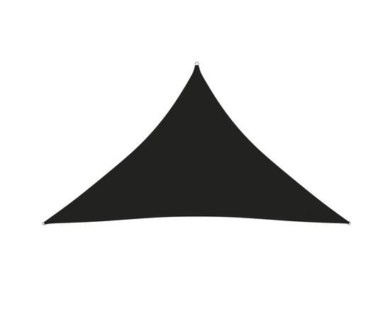 Parasolar, negru, 5x5x6 m, țesătură oxford, triunghiular