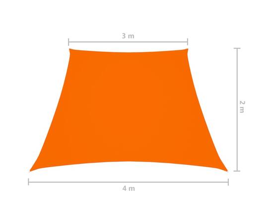 Parasolar, portocaliu, 3/4x2 m, țesătură oxford, trapez, 6 image