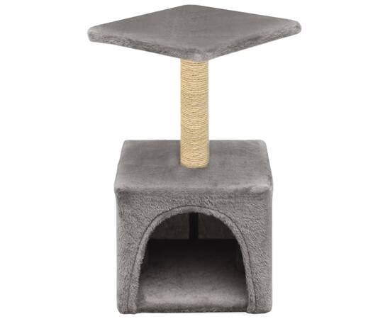 Ansamblu pentru pisici, stâlp cu funie de sisal, gri, 55 cm, 3 image