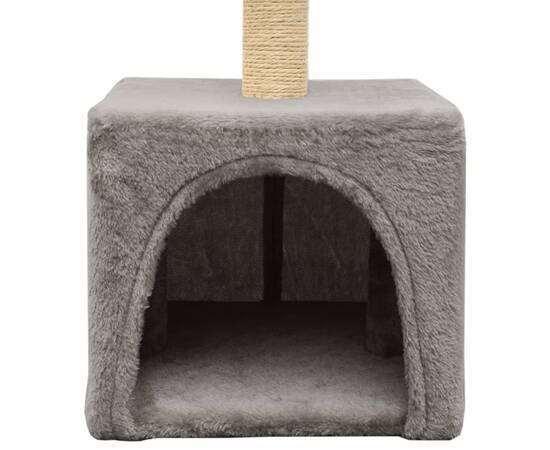 Ansamblu pentru pisici, stâlp cu funie de sisal, gri, 55 cm, 5 image