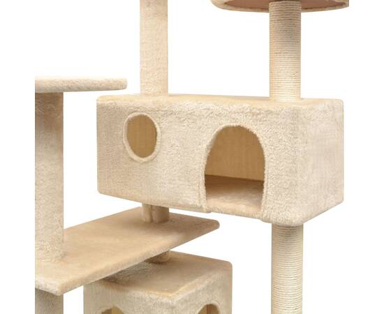 Ansamblu pentru pisici cu funie de sisal, 125 cm, bej, 3 image
