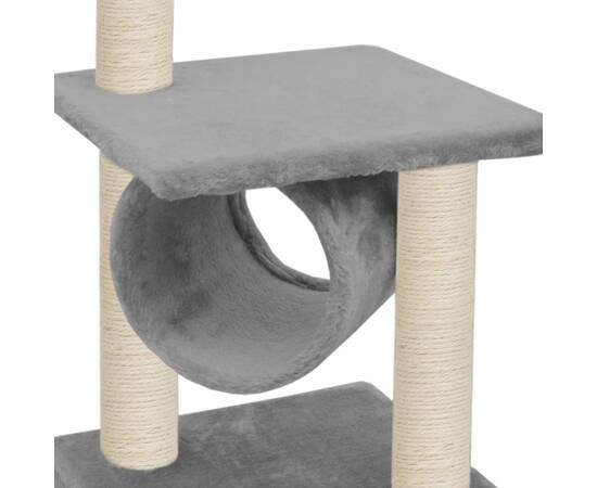 Ansamblu pentru pisici cu stâlpi din funie de sisal, gri, 65 cm, 4 image