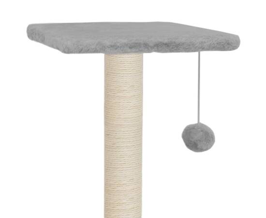 Ansamblu pentru pisici cu stâlpi din funie de sisal, gri, 65 cm, 5 image