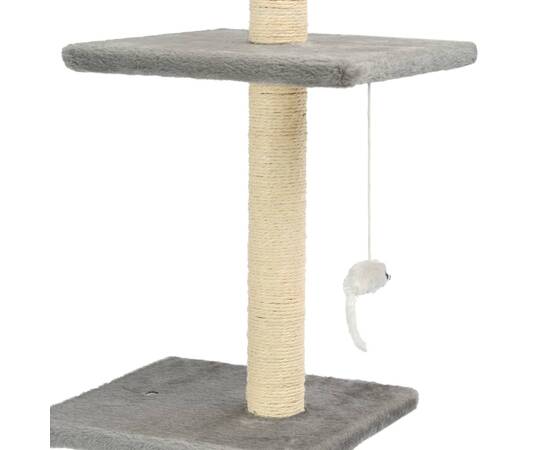 Ansamblu pisici, stâlpi funie sisal, 260 cm gri, 4 image