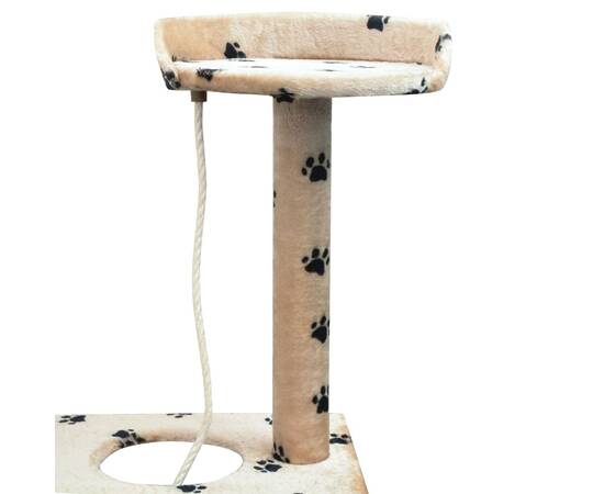Ansamblu pisici cu funie sisal, 150 cm, imprimeu lăbuțe, bej, 4 image