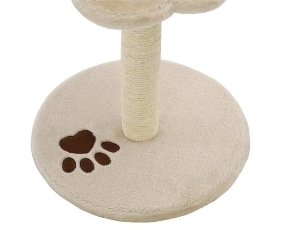 Ansamblu pisici cu stâlp funie sisal, bej și maro, 40 cm, 5 image