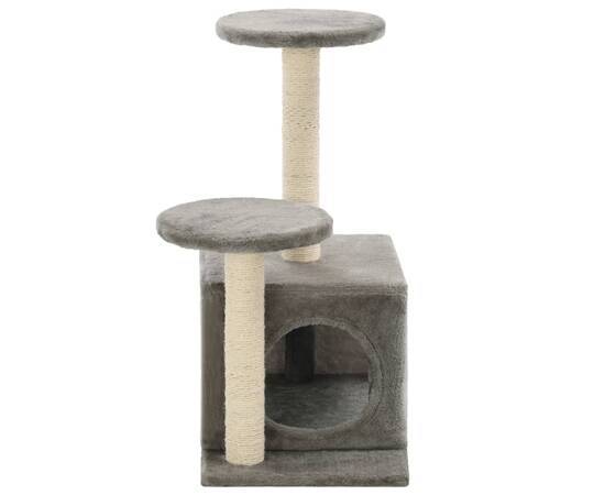 Ansamblu pisici cu stâlpi din funie de sisal, gri, 60 cm, 5 image