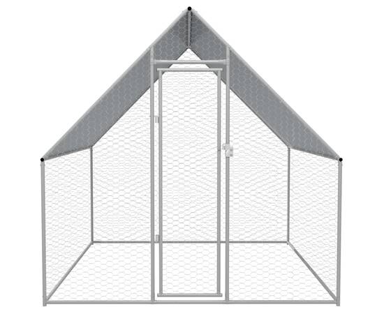 Coteț de găini pentru exterior, 2x2x1,92 m, oțel galvanizat, 2 image