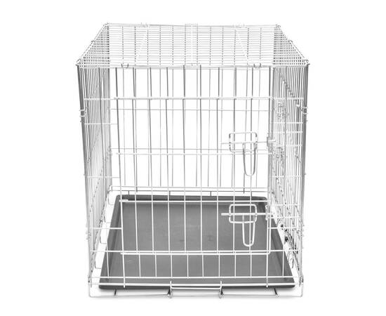 Cușcă pentru câini pliabilă, metal, l, 3 image